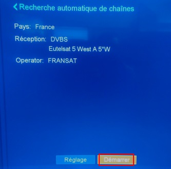 démarrer recherche chaines