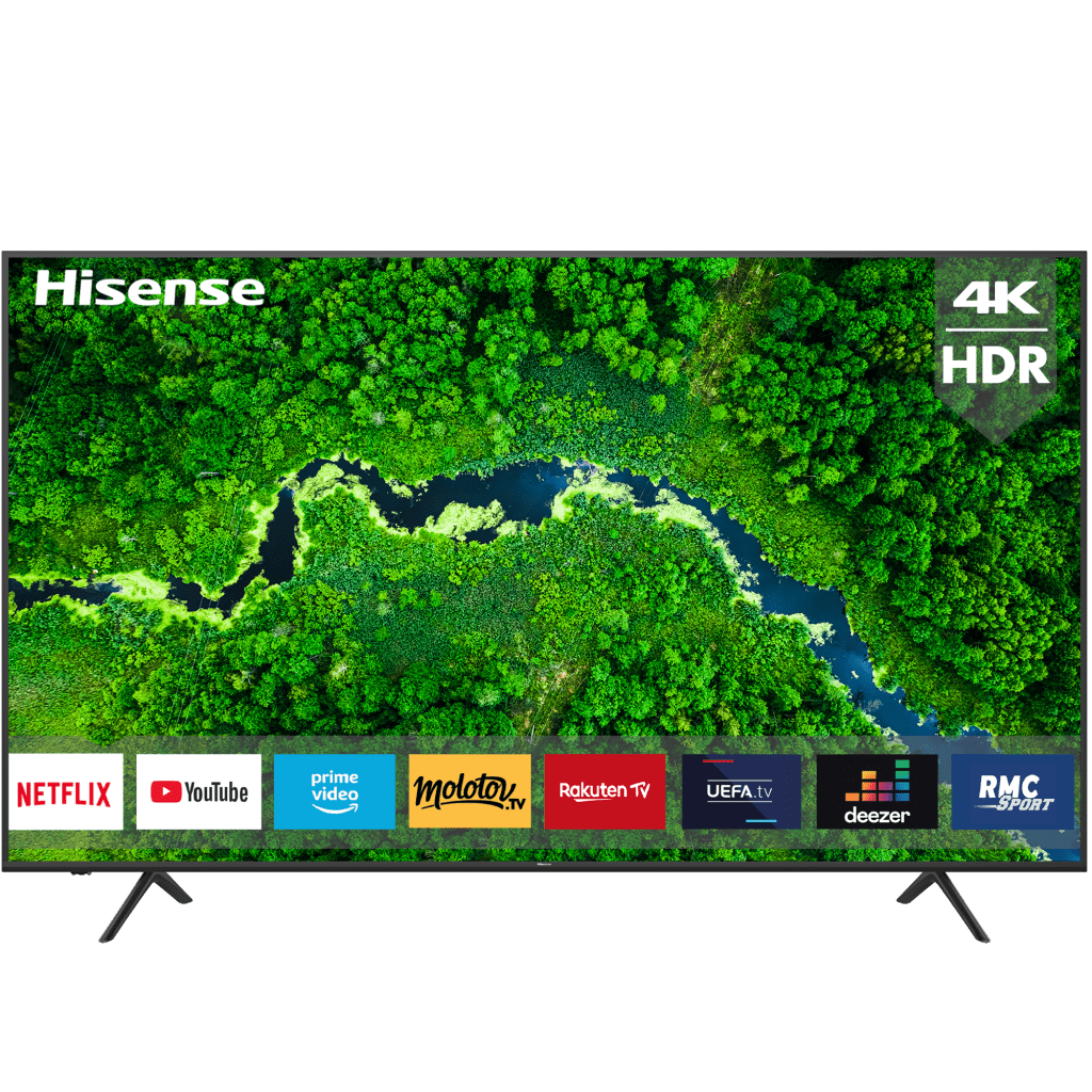 TV 4K | Pieds ajustables<br>75" Série AE7000F