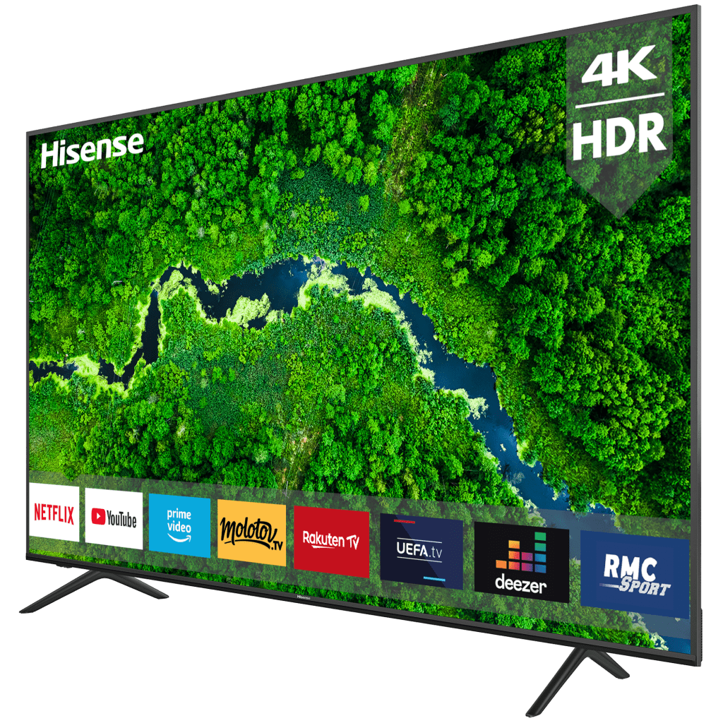 TV 4K | Pieds ajustables<br>75" Série AE7000F