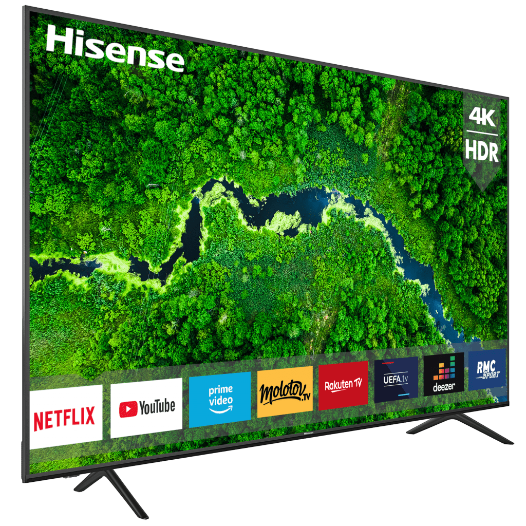 TV 4K | Pieds ajustables<br>75" Série AE7000F