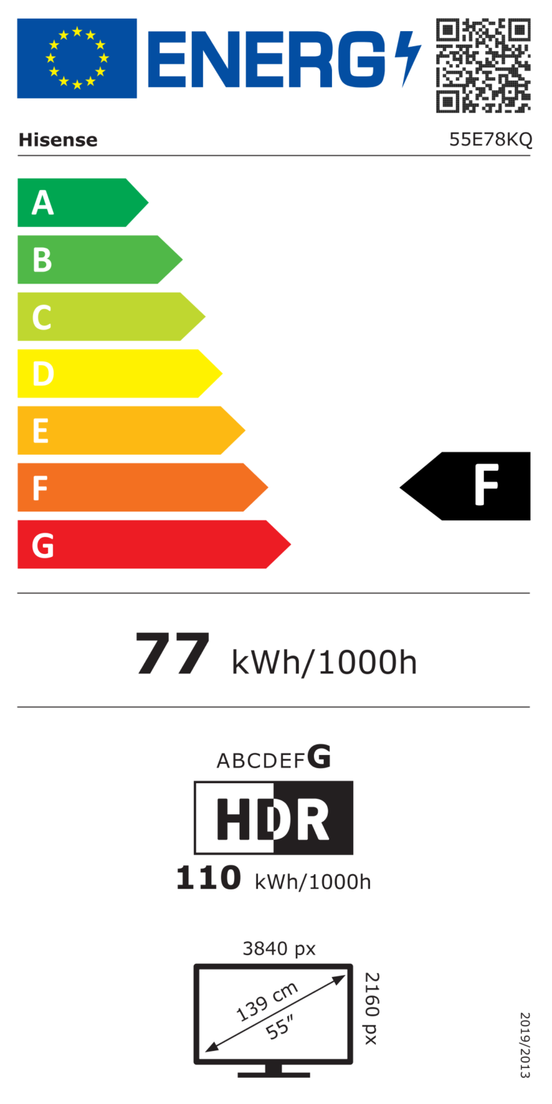 TV QLED 4K | Dolby Vision <br>55" Série E78KQ