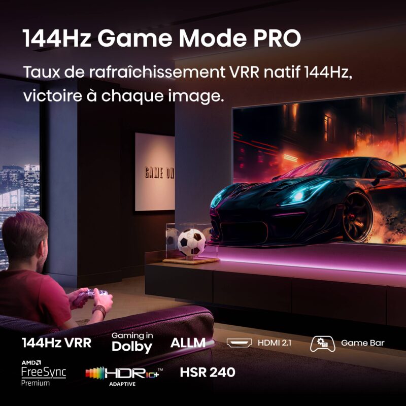 TV QLED 4K | 144Hz <br>50" Série E7Q PRO