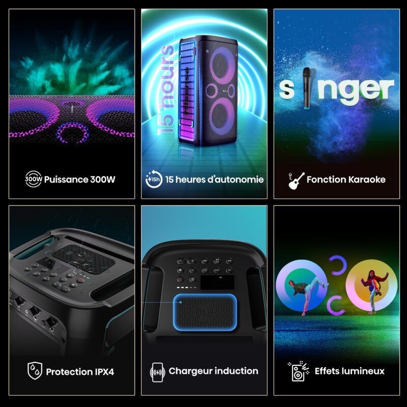Enceinte de soirée bluetooth portable Party Storm