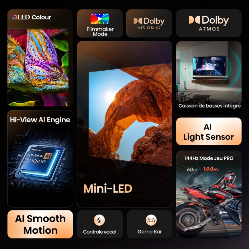 TV MINILED 4K | 144Hz VRR<br>50" SÉRIE U7Q