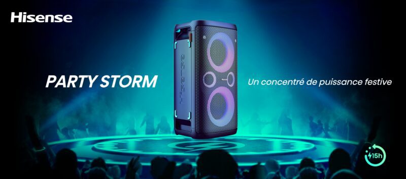 Enceinte de soirée bluetooth portable Party Storm