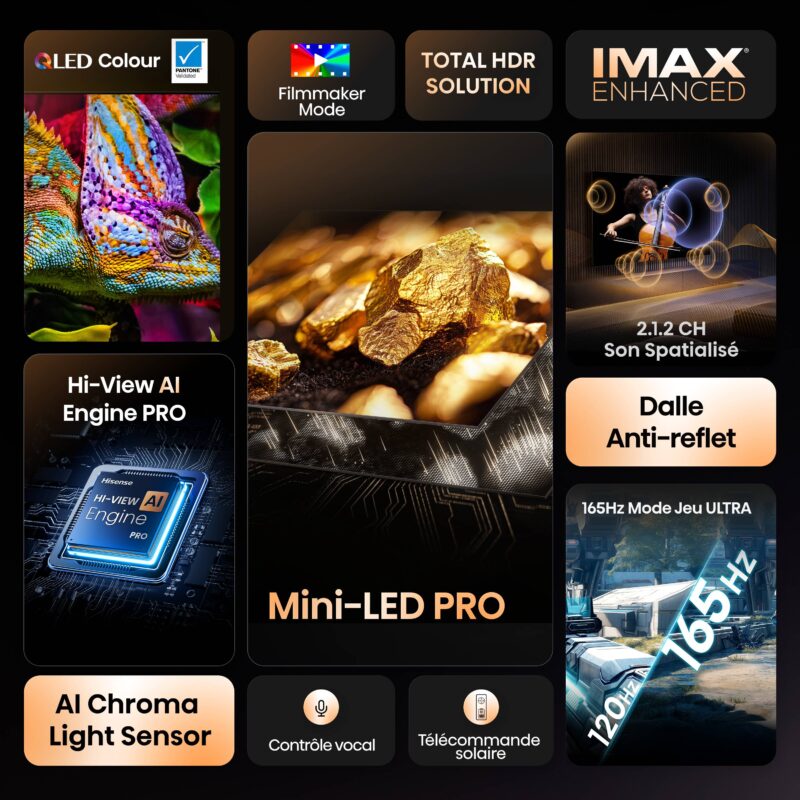 TV MINILED 4K | 144Hz VRR<br>85" SÉRIE U7Q PRO