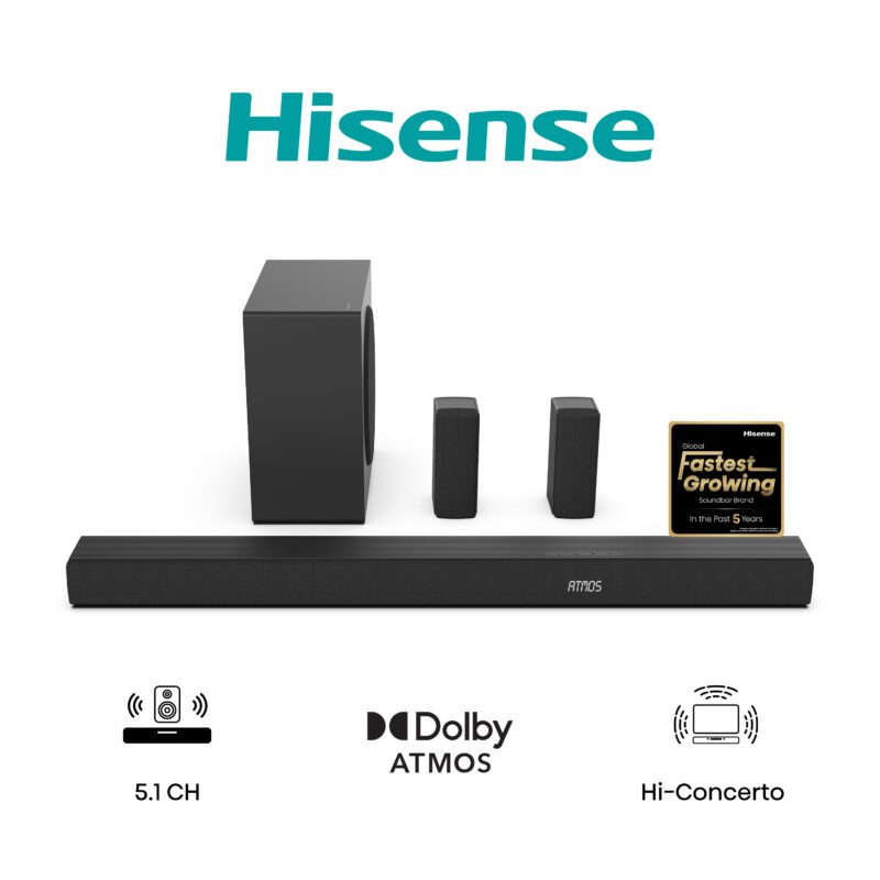Barre de son AX5100Q <br> Dolby Atmos | 5.1CH <br> Hi-Concerto