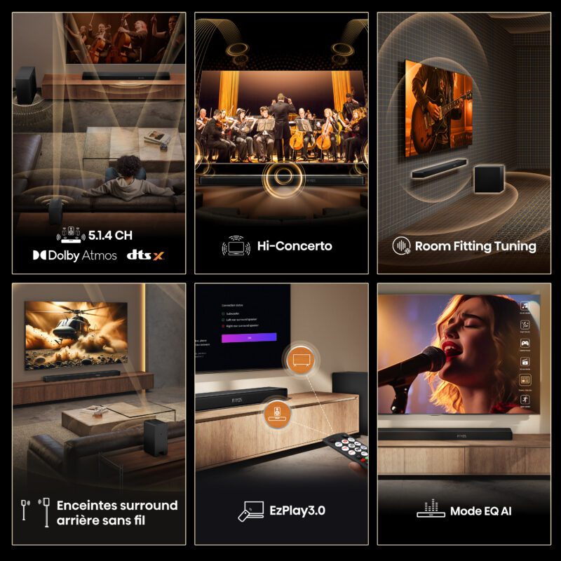 Barre de son AX5140Q <br> Dolby Atmos | 5.1.4CH <br> Hi-Concerto