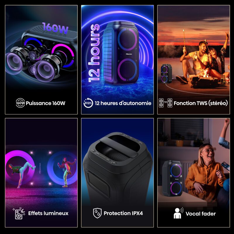 Enceinte de soirée bluetooth portable Party Rocket