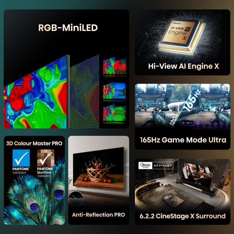 TV RGB MINILED 4K | 165Hz <br>100″  SÉRIE UXQ