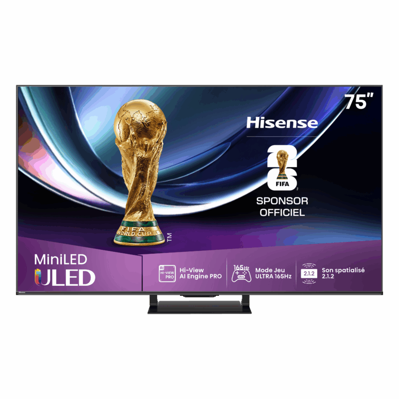 TV MINILED 4K | 144Hz VRR<br>75" SÉRIE U7Q PRO